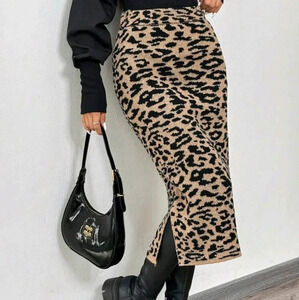 Women's Fashion Leopard Print Casual Skirt